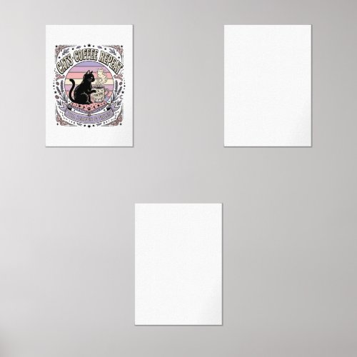 Cats Coffee Repeat Cat Tea Leaves Coffee Fortune R Wall Art Sets