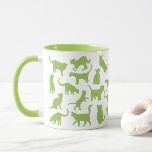 Cats Color Lime Green Mug
