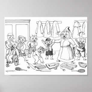 Cats (Coloring  Picture), Louis Wain Poster