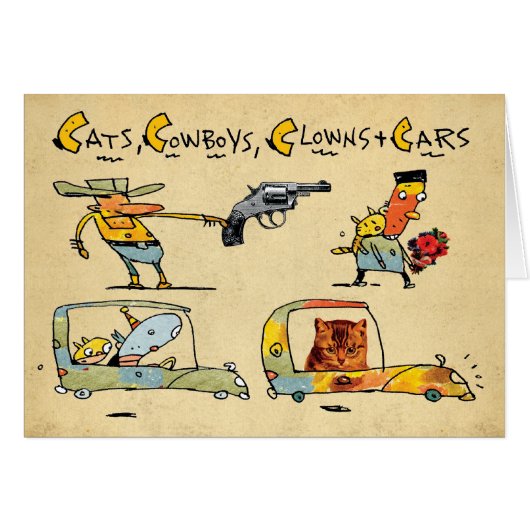 Cats, Cowboys, Clowns & Cars (Front Horizontal)