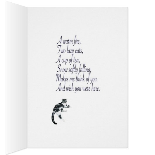 Cats Cozy Scene Blank Note Card (Inside (Right))