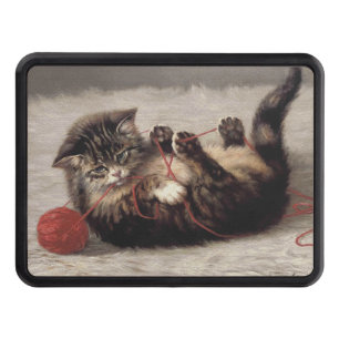 Cat's Cradle, A Cat Playing Ball of Yarn Hitch Cover