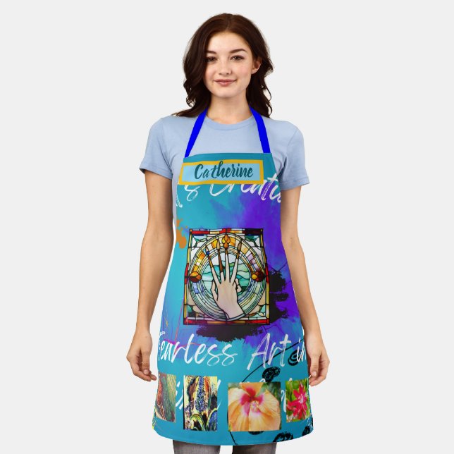 Cat's Creations Personalized. Apron (Worn)