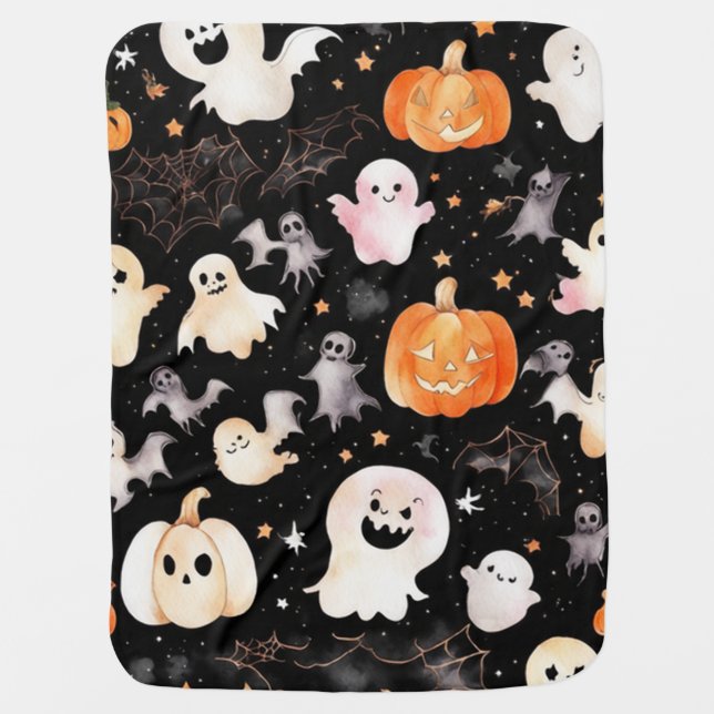 Cat's Cuddle: Witchy Baby Blanket (Front)