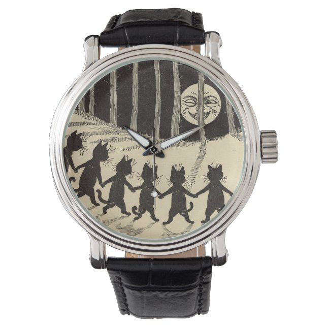 Cats Dancing in Moonlight Watch (Front)