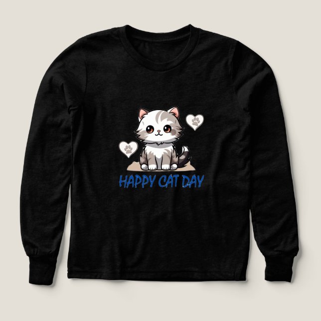 CATS DAY Tri-Blend SHIRTS (Design Front)