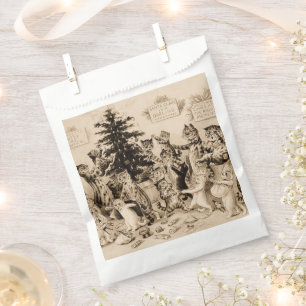 Cats Decorating Christmas Tree by Louis Wain Favor Bag