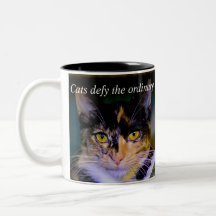 "Cats defy the ordinary" Coffee Mug