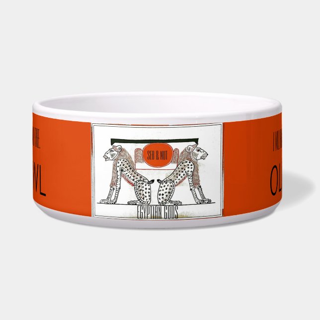 Cats Descended from Egyptian Gods Funny Bowl (Front)