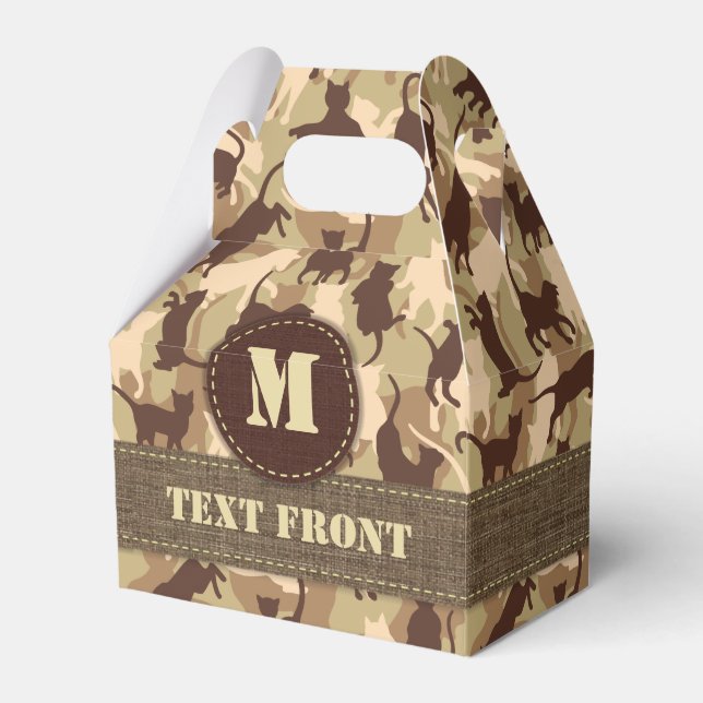 Cats Desert Camouflage Favor Boxes (Front Side)