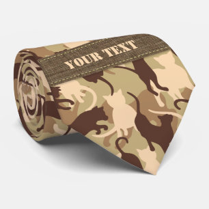 Cats Desert Camouflage Neck Tie