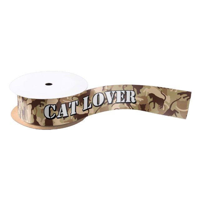 Cats Desert Camouflage Satin Ribbon (Spool)