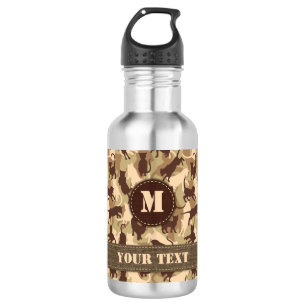 Cats Desert Camouflage Stainless Steel Water Bottle
