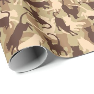 Cats Desert Camouflage Wrapping Paper
