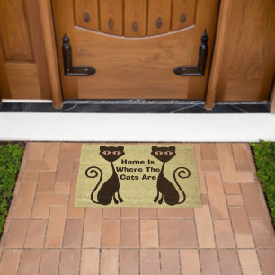 Cats Design Fiber Doormat