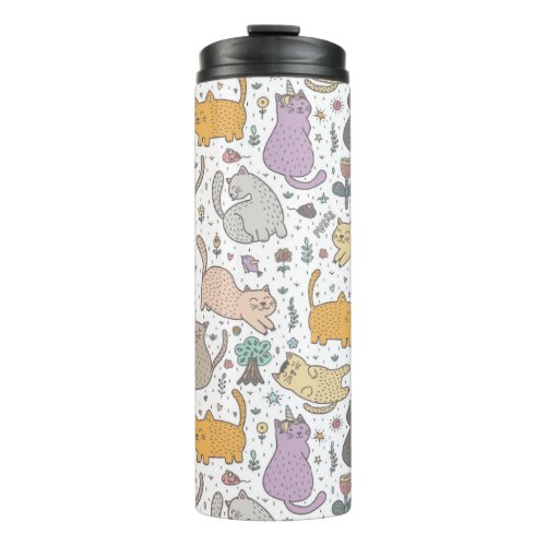 Cats Designed Thermal Tumbler for Feline Enthusias