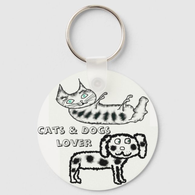 Cats & Dogs lover Keychain (Front)