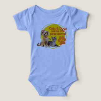 Cats & Dogs Make Life Paw-some! Infant T-shirt