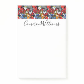 Cats & Dogs Scooter Pattern | Add Your Name Post-it Notes