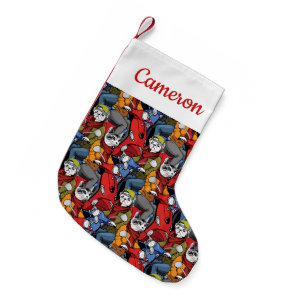 Cats & Dogs Scooter Pattern | Add Your Name Small Christmas Stocking