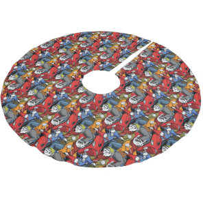 Cats & Dogs Scooter Pattern Brushed Polyester Tree Skirt