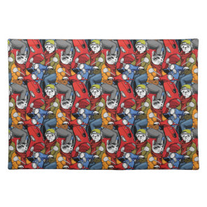 Cats & Dogs Scooter Pattern Cloth Placemat