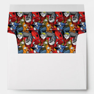 Cats & Dogs Scooter Pattern Envelope
