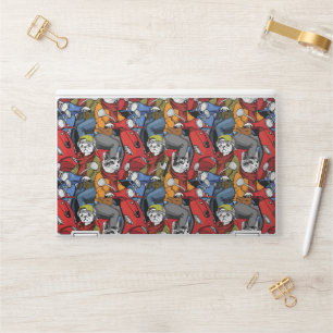 Cats & Dogs Scooter Pattern HP Laptop Skin