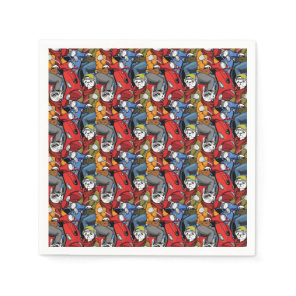 Cats & Dogs Scooter Pattern Napkins