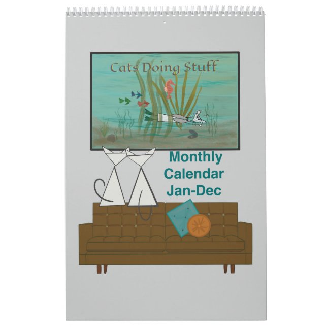 Cats Doing Stuff 12 month Calendar (Cover)