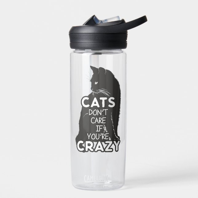 Cats Don't Care if You're Crazy CamelBak Eddy Water Bottle (Left)