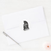 Cats Don't Care if You're Crazy Classic Round Sticker (Envelope)