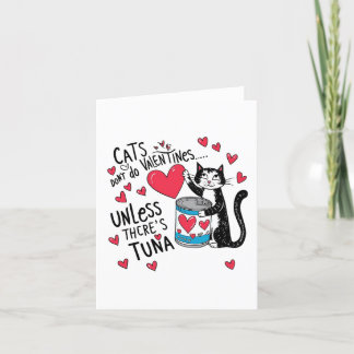 Cats Don't Do Valentines... Unless There's Tuna - Thank You Card