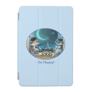 Cats Eiffel Tower - Night Happy Tablet Case