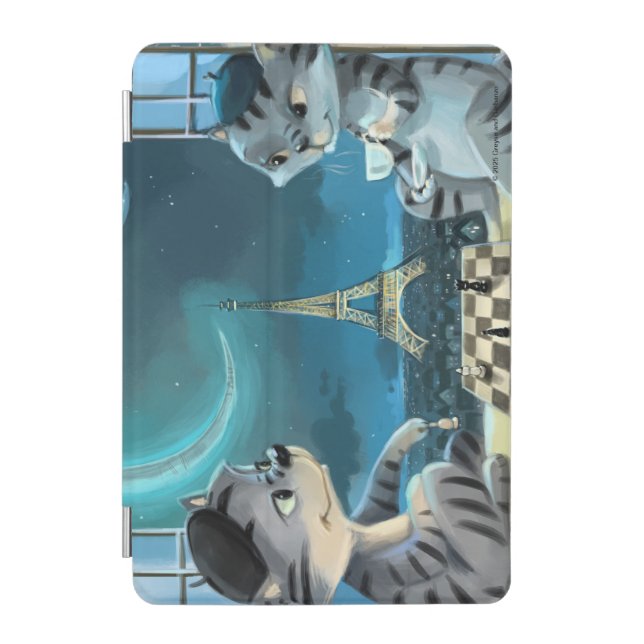 Cats Eiffel Tower - Night Tablet Case (Front)