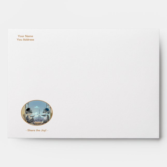 Cats & Eiffel Tower - Paris Day White Envelope (Front)
