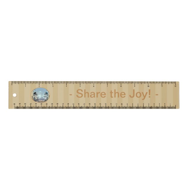 Cats & Eiffel Tower – Paris Joy Ruler - 12 inch (Front)