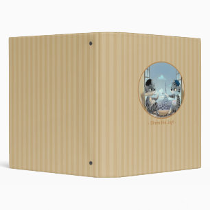 Cats & Eiffel Tower - Paris Joy Scrapbook/Album 3 Ring Binder