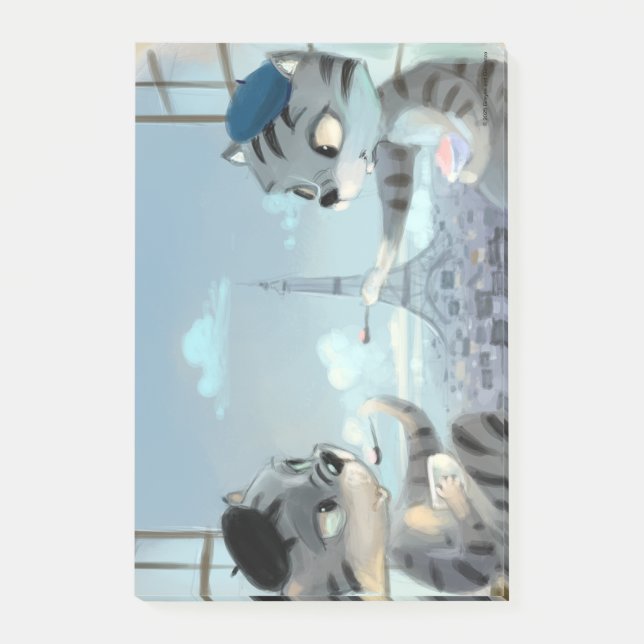 Cats & Eiffel Tower – Paris Notes 4" x 6" (Front)