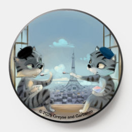 Cats & Eiffel Tower – Paris Phone Grip (Var)