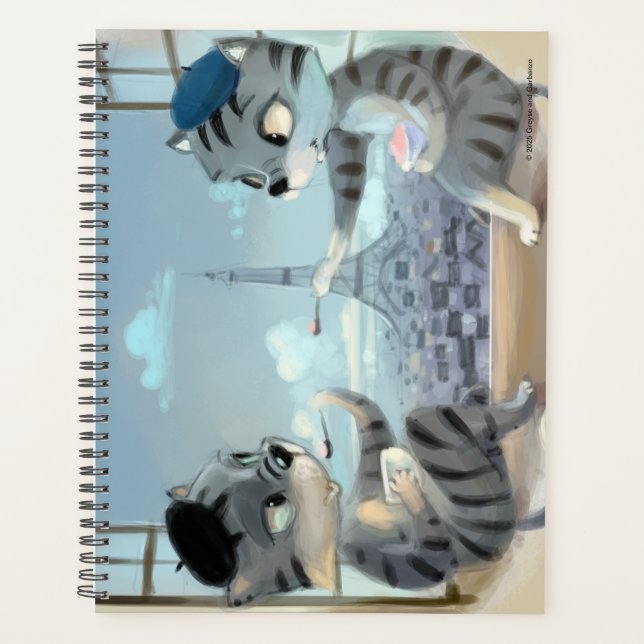 Cats & Eiffel Tower – Paris Weekly Planner (Front)