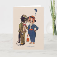 Cat's Engagement Greeting Card