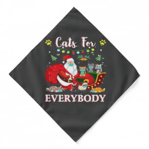 Cats Everybody Christmas Bandana