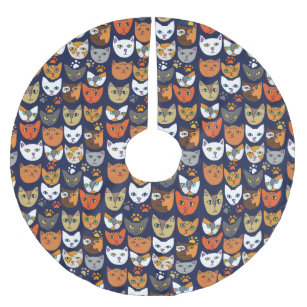 Cats Everywhere Cat Person Brushed Polyester Tree Skirt