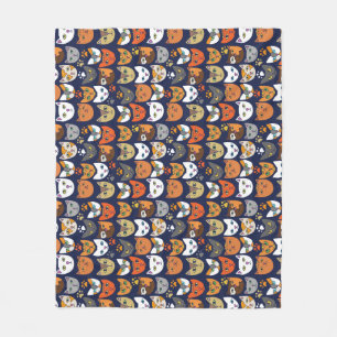 Cats Everywhere Cat Person Fleece Blanket