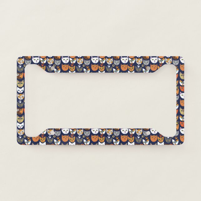 Cats Everywhere Cat Person License Plate Frame (Front)