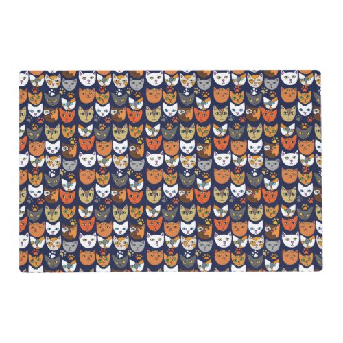 Cats Everywhere Cat Person Placemat