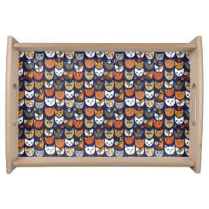 Cats Everywhere Cat Person Serving Tray