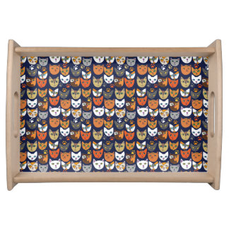 Cats Everywhere Cat Person  Serving Tray