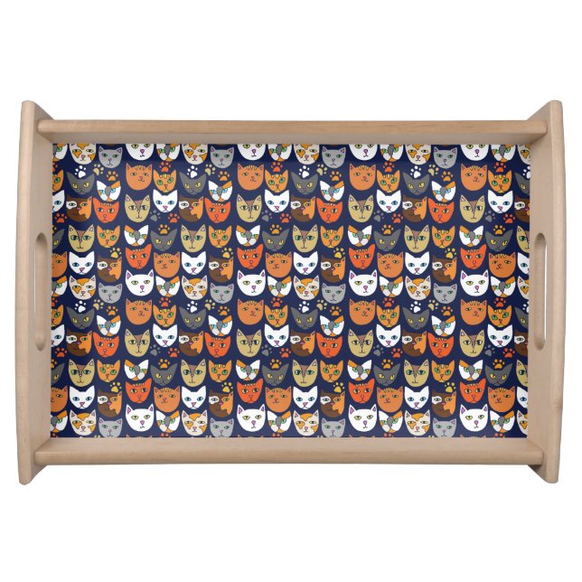 Cats Everywhere Cat Person  Serving Tray (Front)